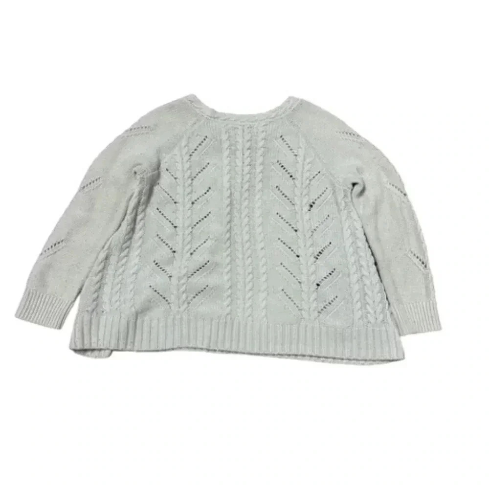 Knitted & Knotted Ribboned Cables Sweater Medium Cable Knit Ribbon Anthropologie - Picture 3 of 11